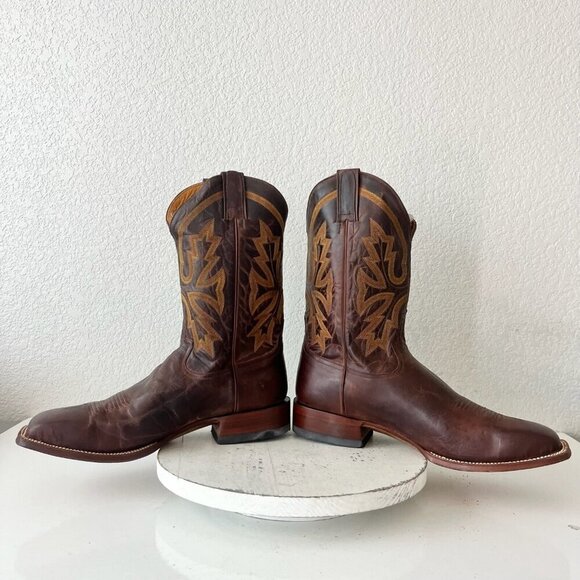 NEW Rod Patrick Mens Cowboy Boots 14.5A Perro Loco Brown Western Square Toe - Picture 8 of 13